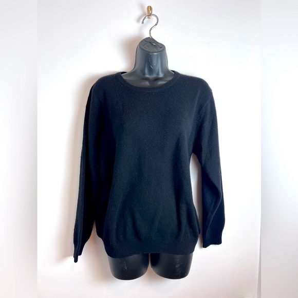 Braemar Black Cashmere Sweater Large Pullover Crew neck - Picture 1 of 9
